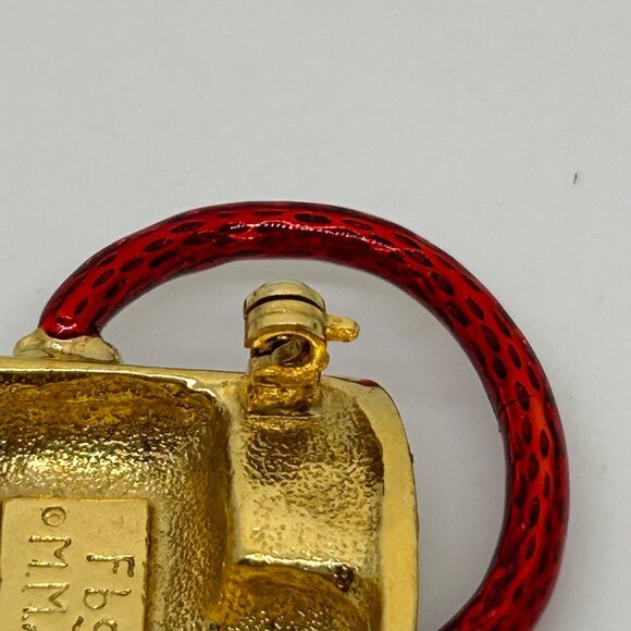 Metropolitan Museum of Art Brooch, inspired by Faberge's Watering Can Red Handle - Picture 10 of 15